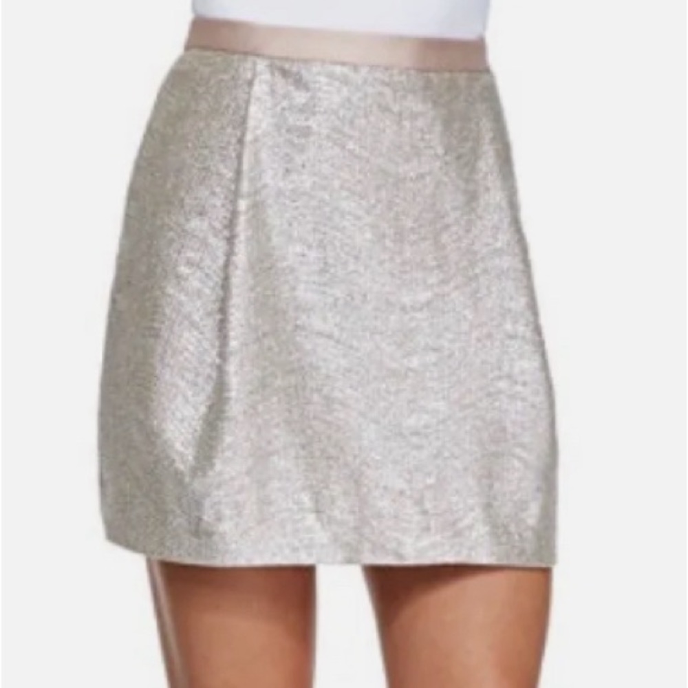 Tory Burch Kathleen Metallic Mini Skirt